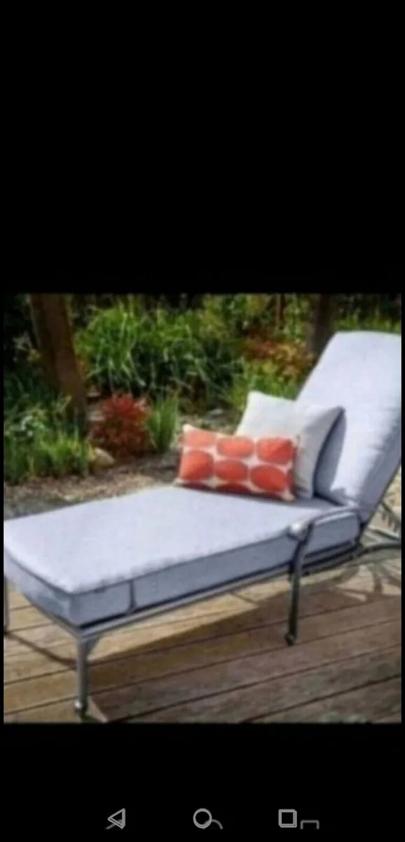 Brand New Pair Antique Grey Cast Alum Loungers - Image 3