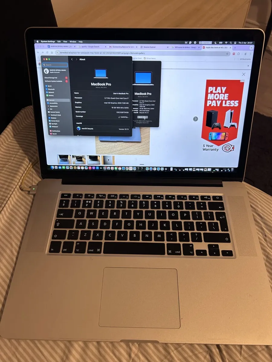 Macbook Pro 2015 Laptop - Image 1