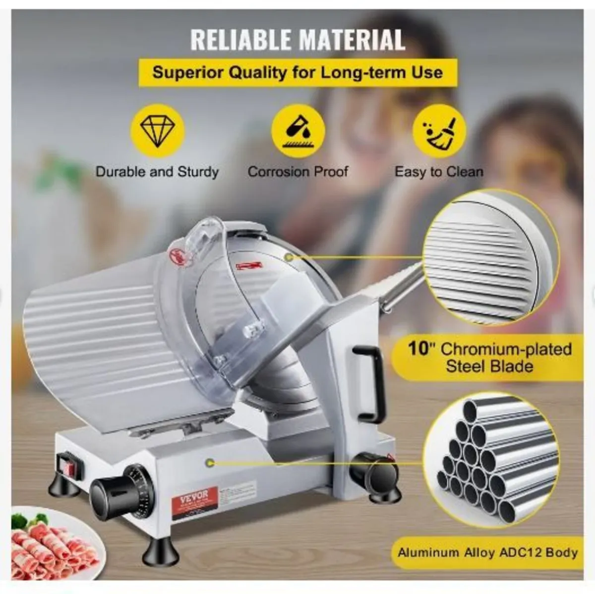 Commercial Meat Slicer, 240W - Image 1