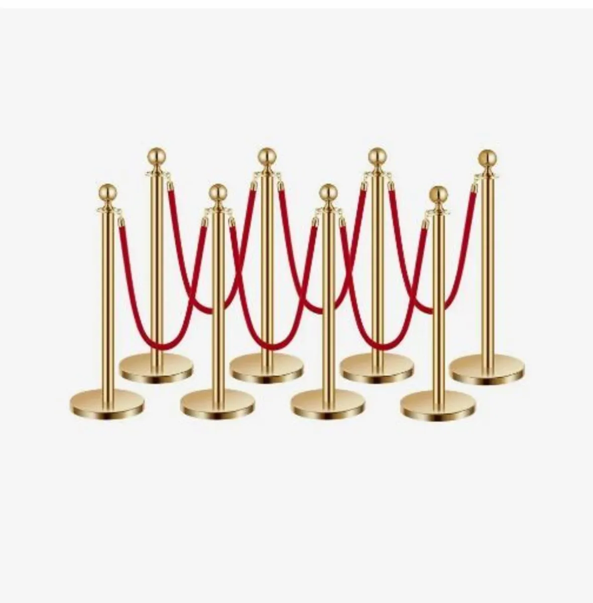 Stanchion Post, 8 Pcs Crowd Control Barrier Set - Image 3