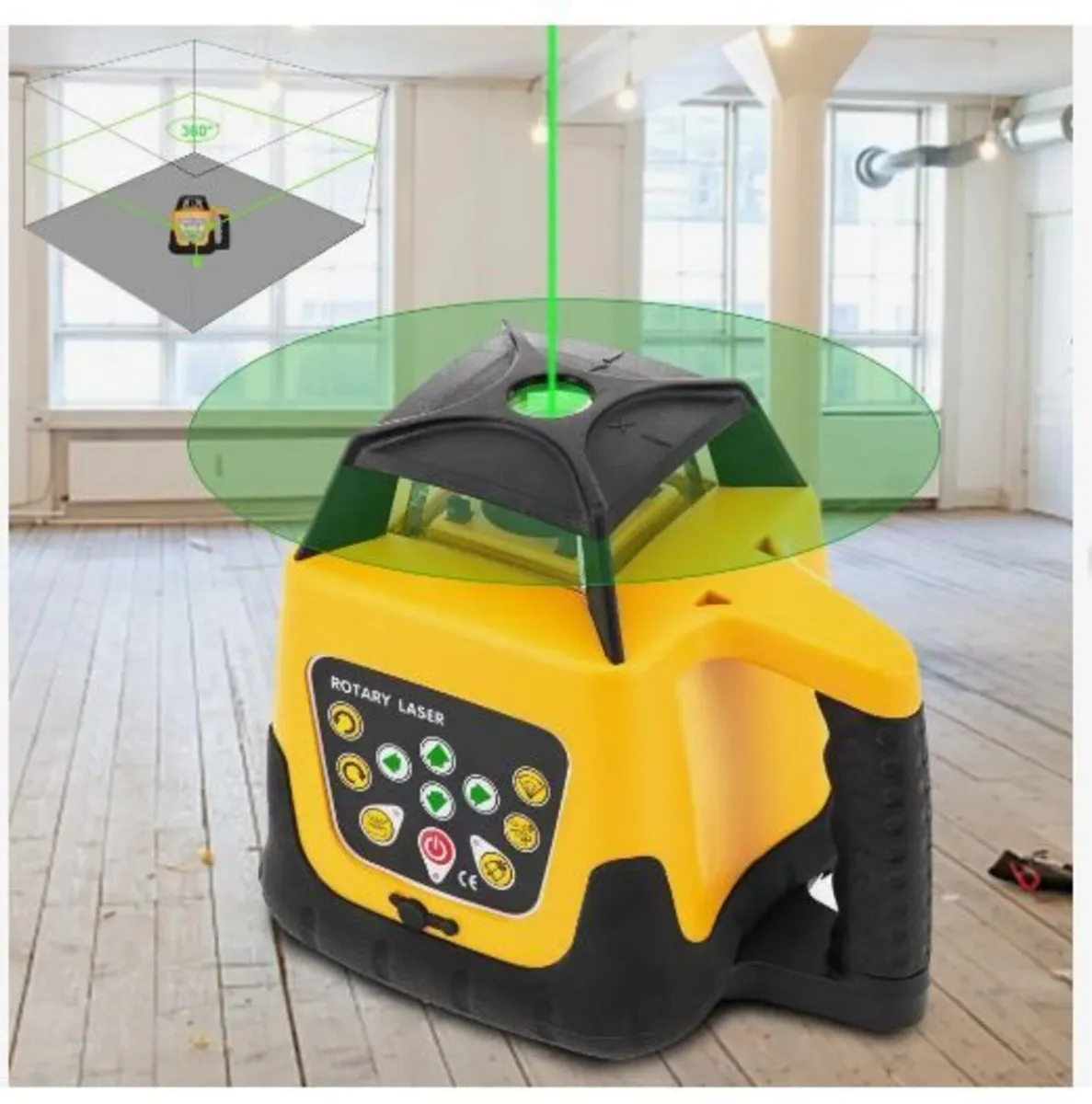 Rotary Laser Level Green Beam 500m - Image 4