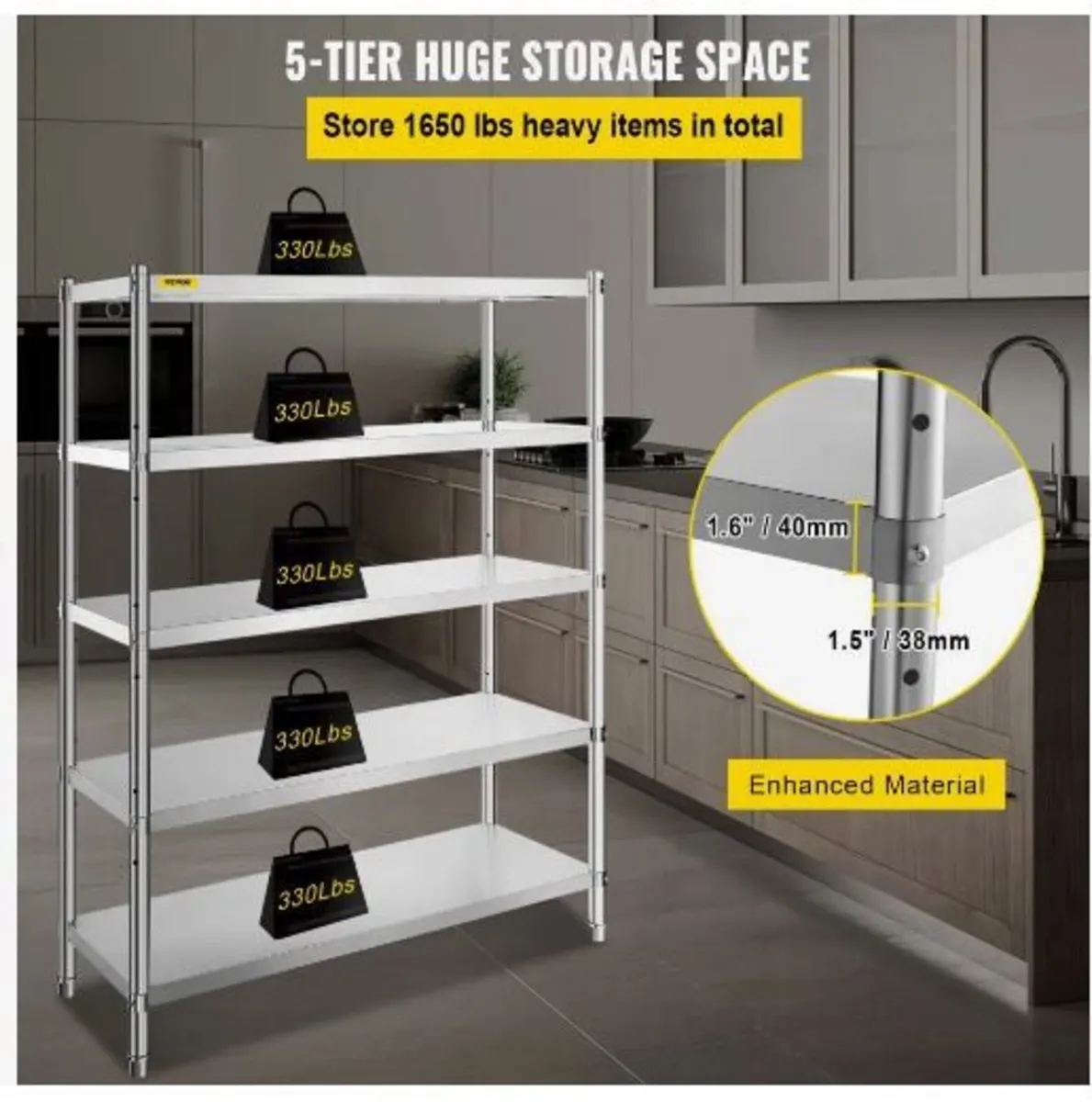 Shelving Unit 48x18.5 Inch Storage - Image 2