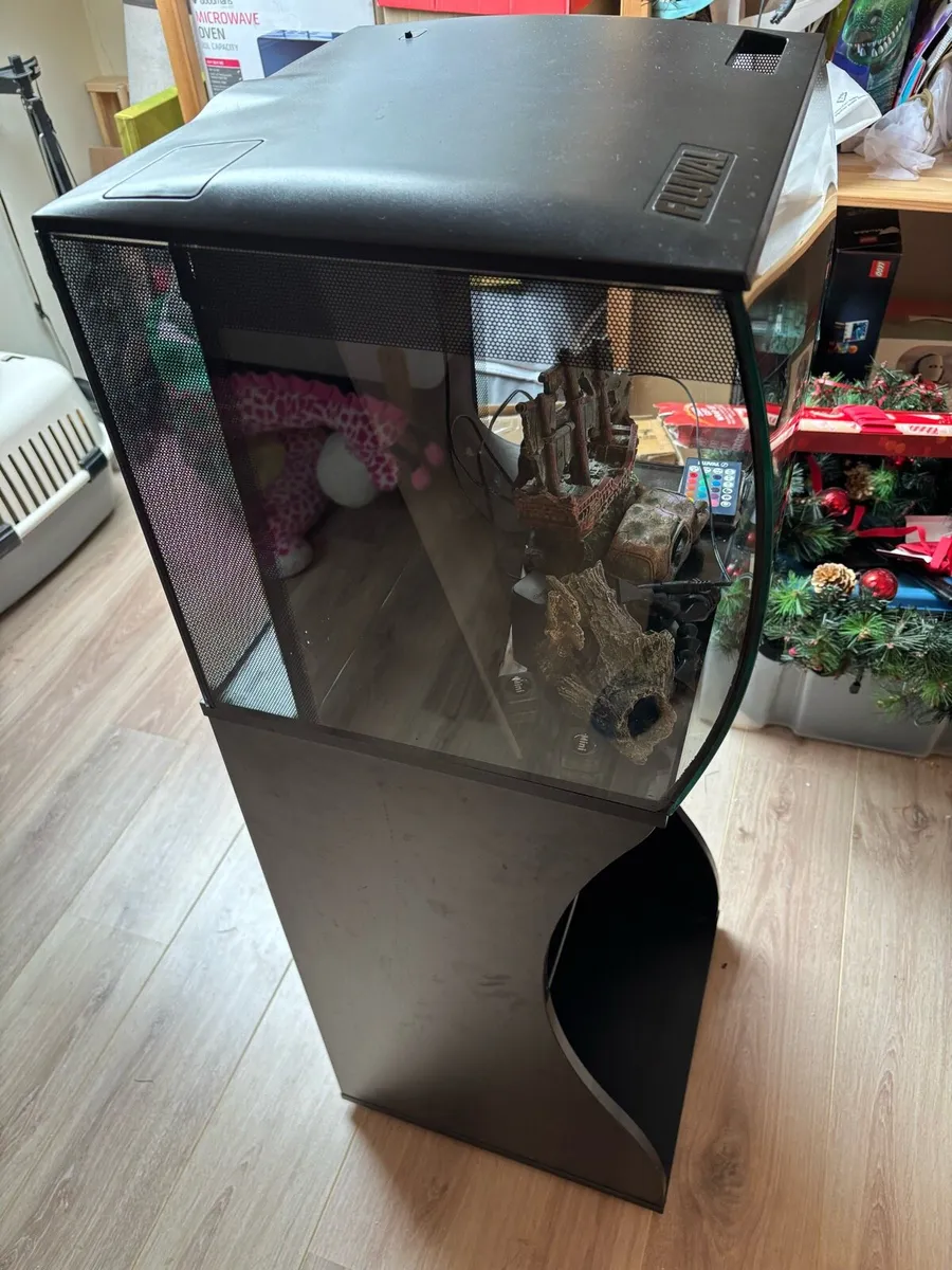 Fluval Flex 57L Aquarium with stand and ornaments - Image 4