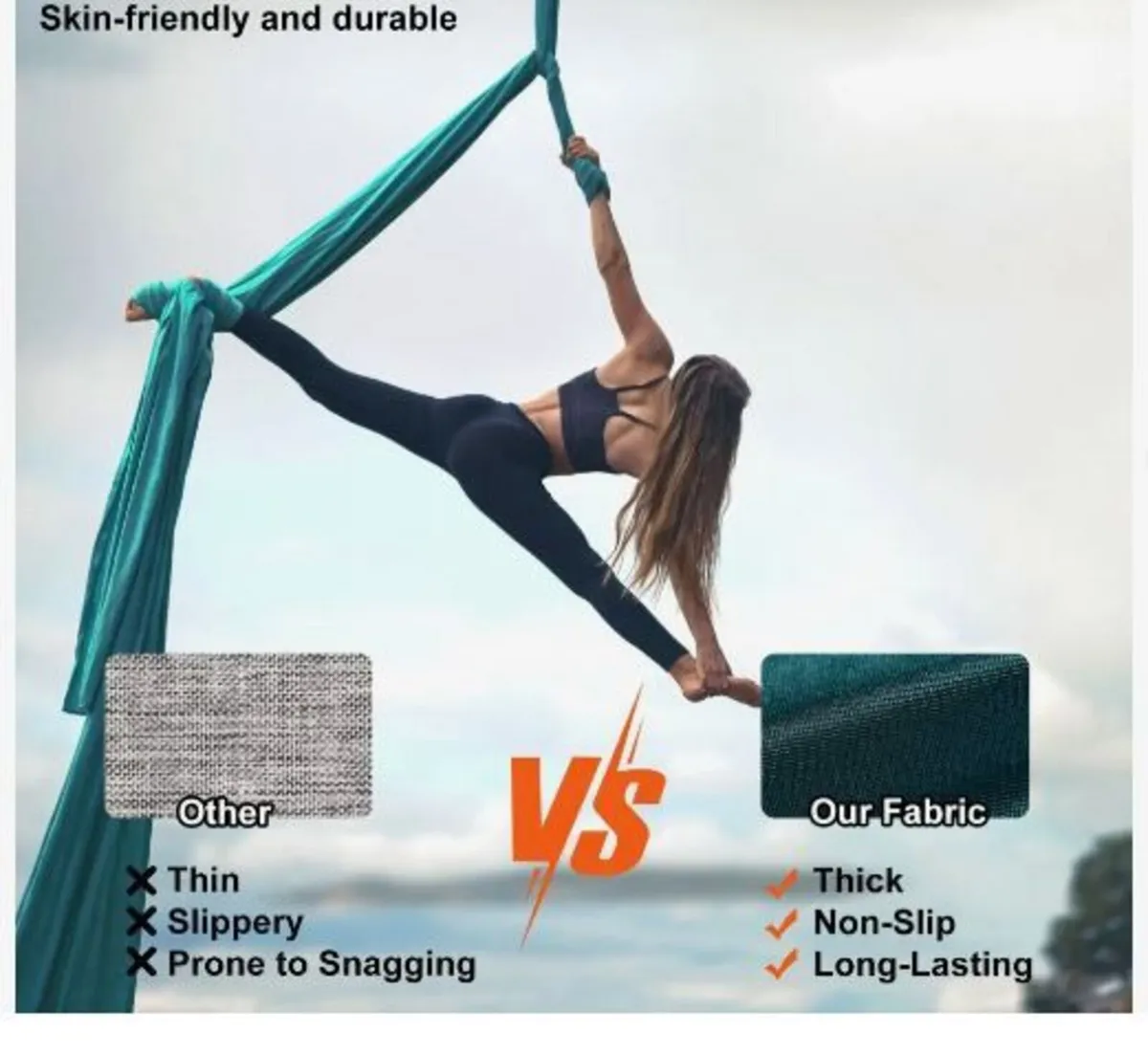 Aerial Yoga Hammock & Swing, 5.5 Yards - Image 2