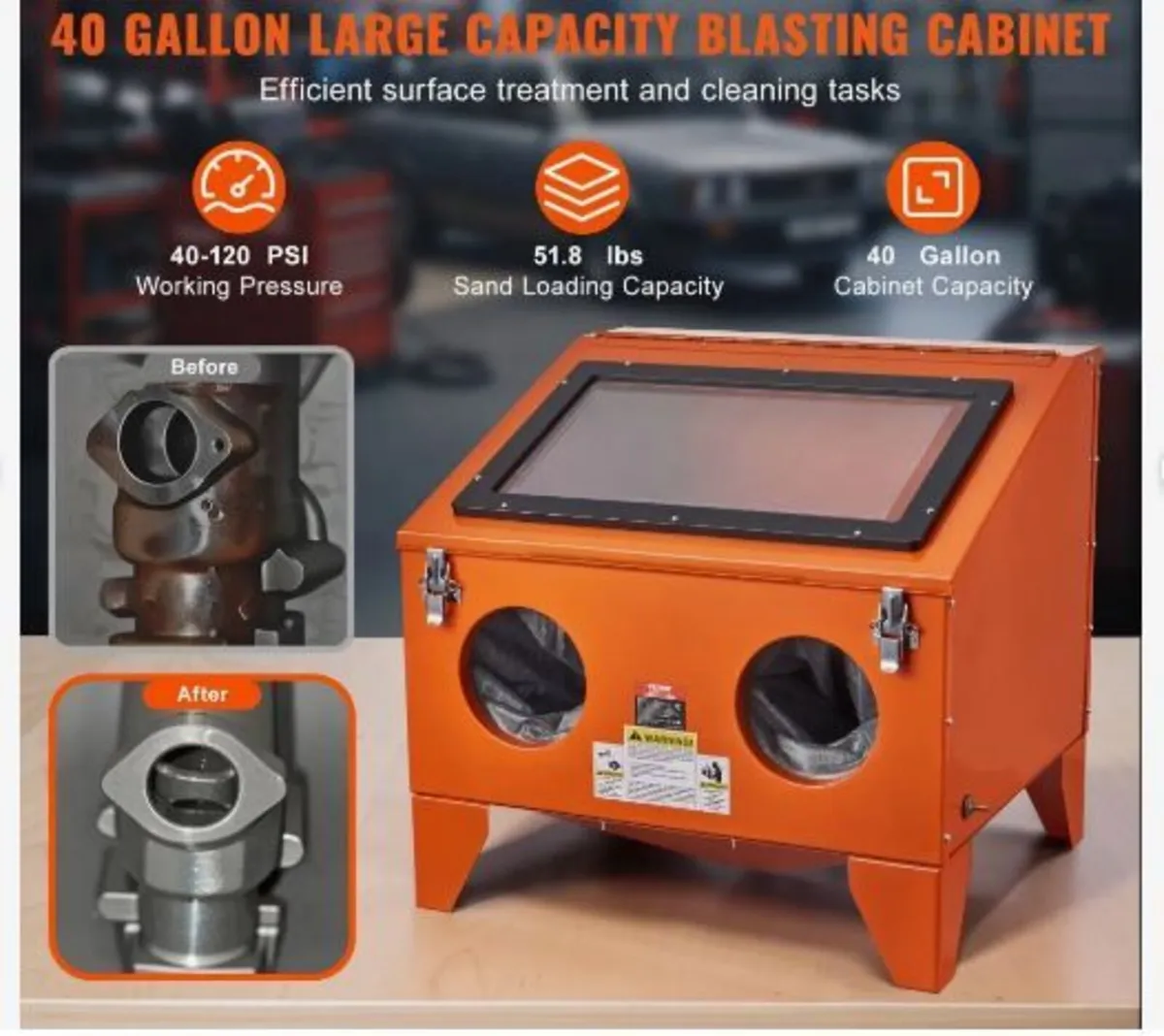 151.4 L Sandblasting Cabinet Benchtop Cabinet - Image 2