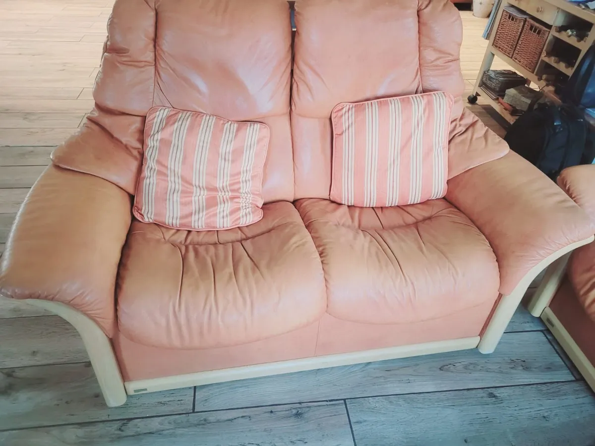 Genuine Italian Leather 3 and 2  seater Couch - Image 3