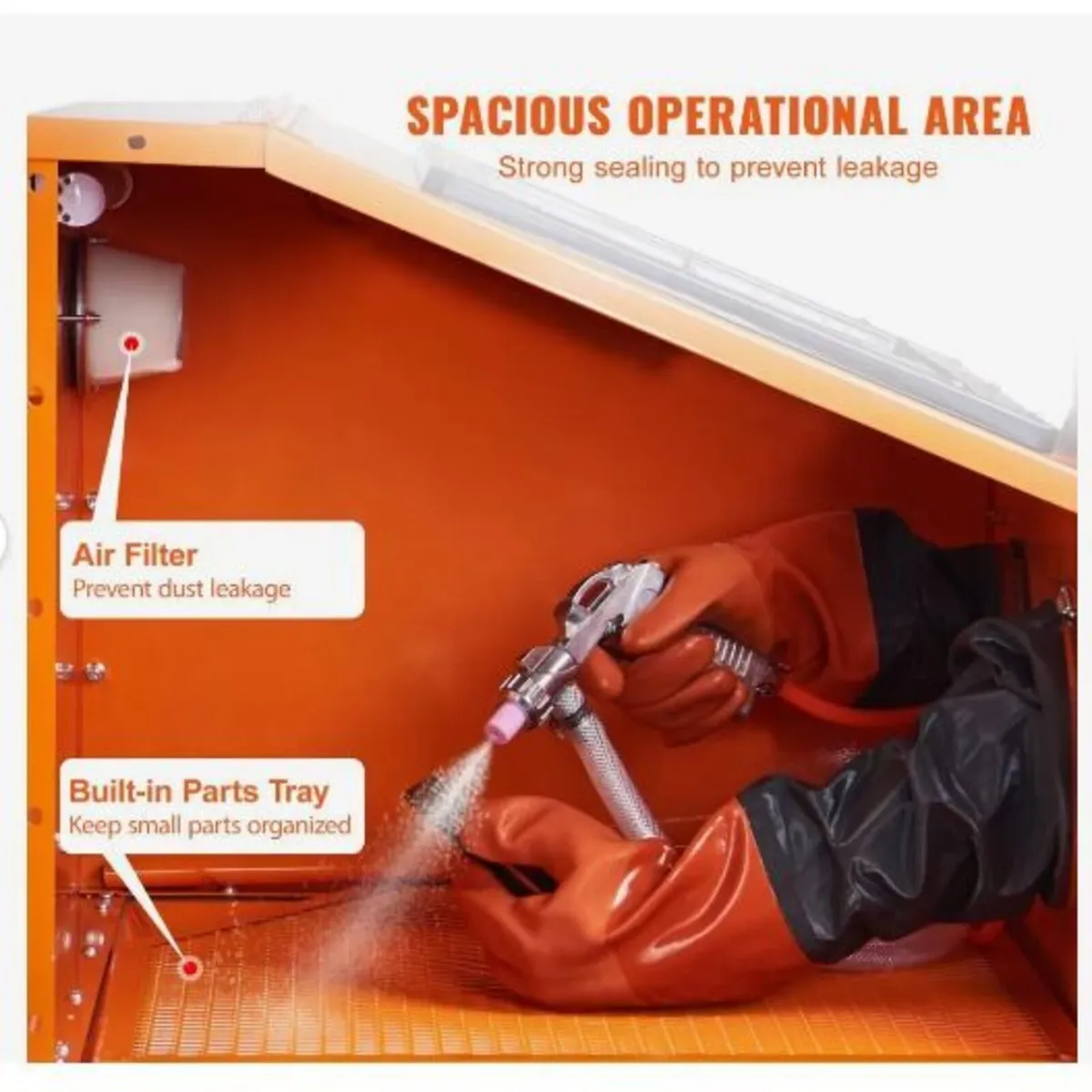 151.4 L Sandblasting Cabinet Benchtop Cabinet - Image 4