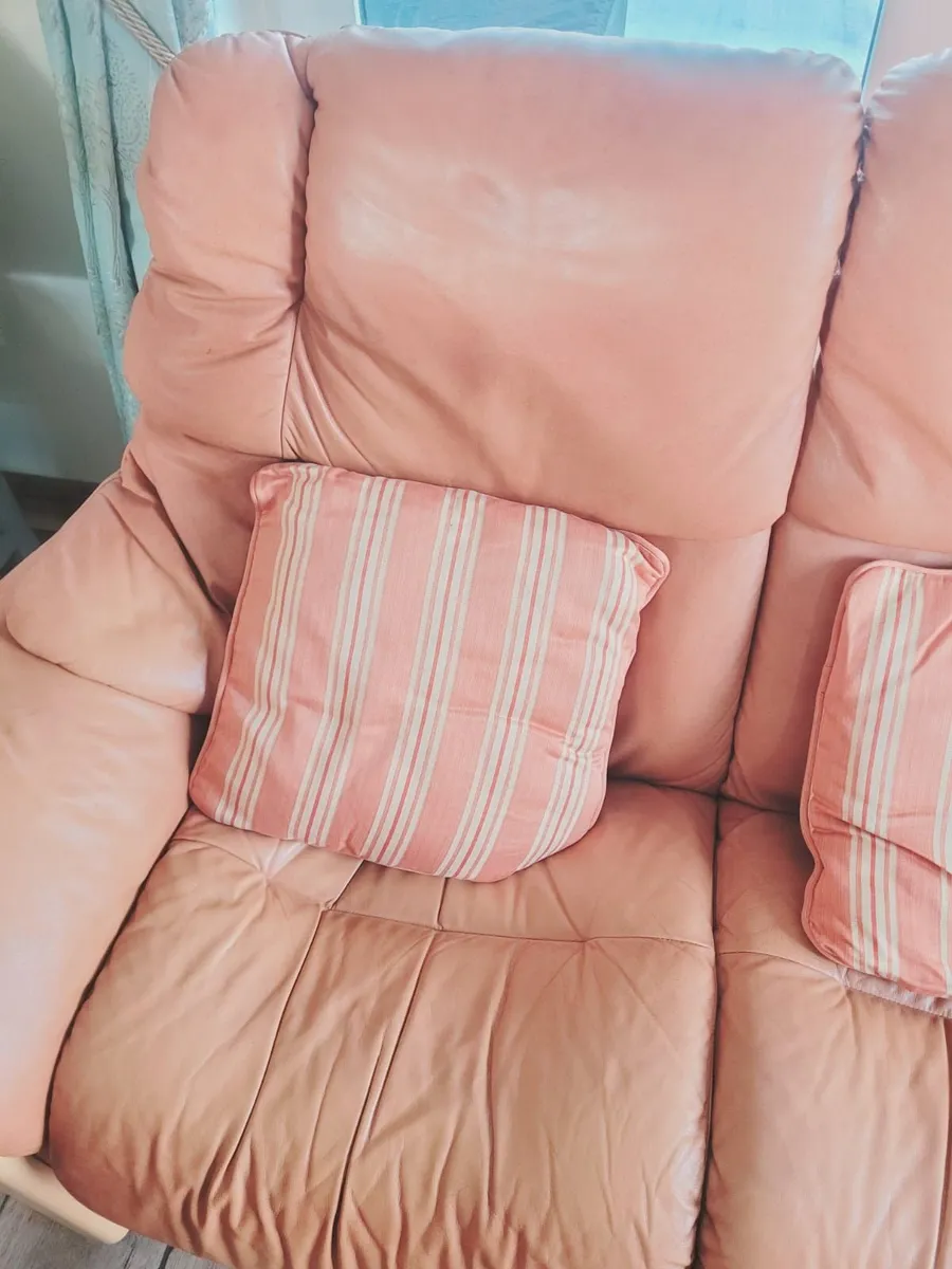 Genuine Italian Leather 3 and 2  seater Couch - Image 1