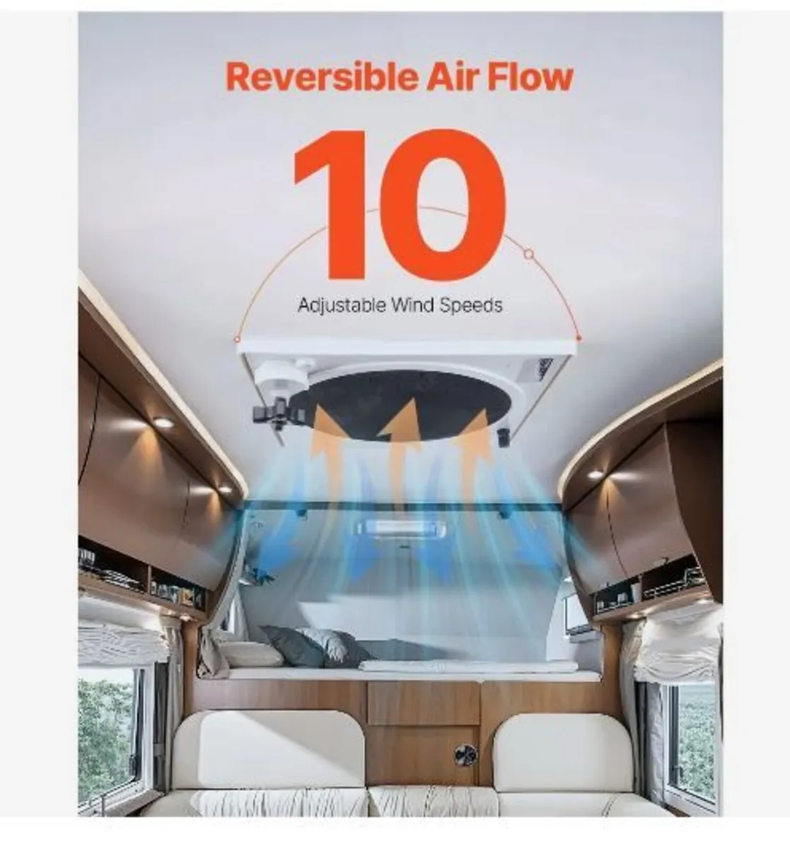 RV Vent Fan, 14 inch RV Roof Vent Fan 12V - Image 2