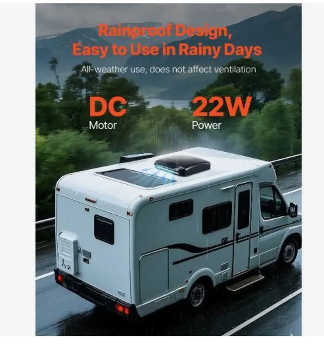 RV Vent Fan, 14 inch RV Roof Vent Fan 12V - Image 3