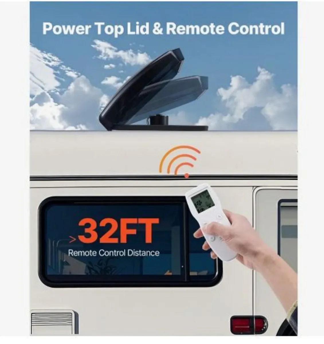 RV Vent Fan, 14 inch RV Roof Vent Fan 12V - Image 4