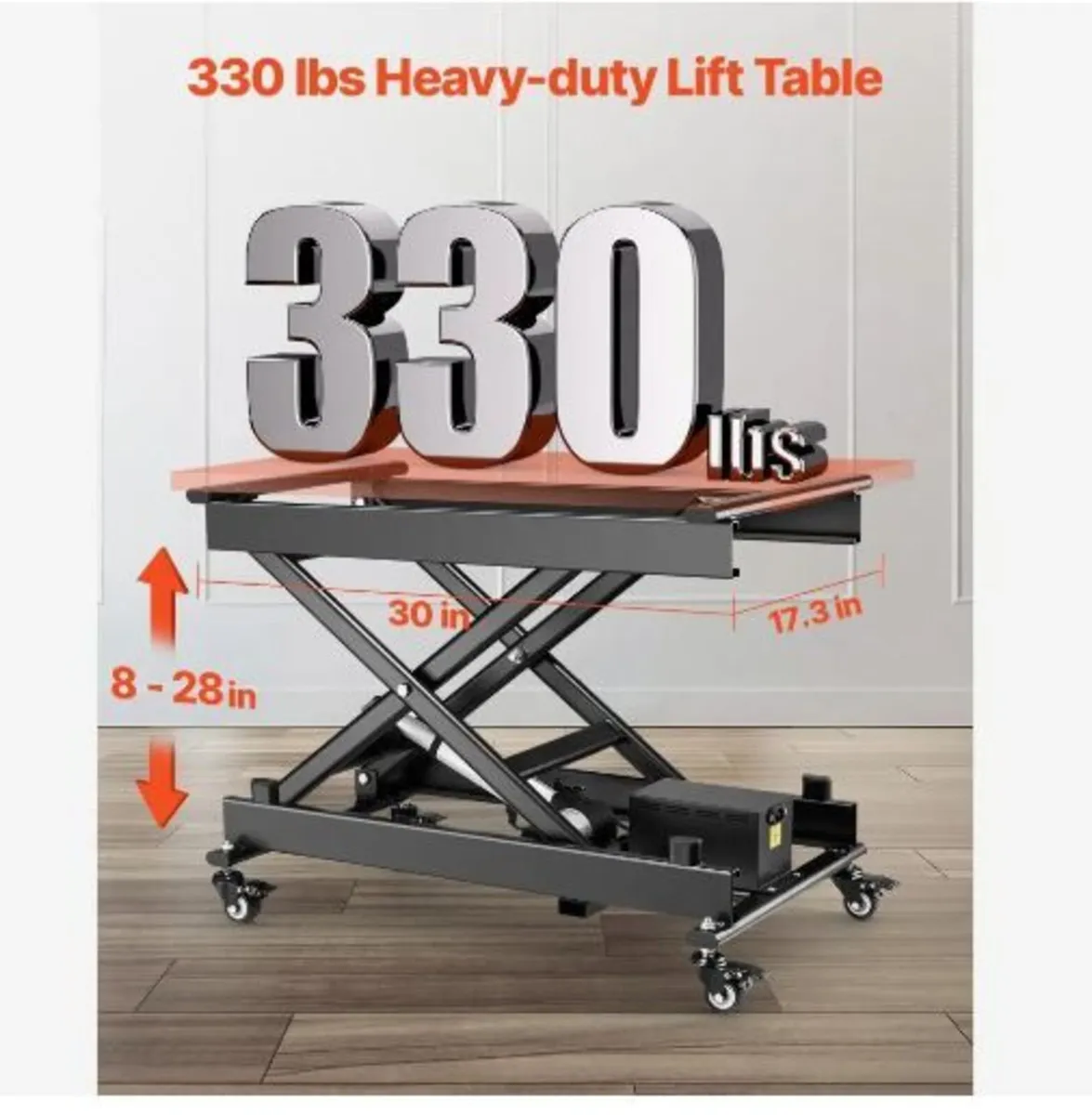 Electric Lift Table, 330 lbs Capacity - Image 2