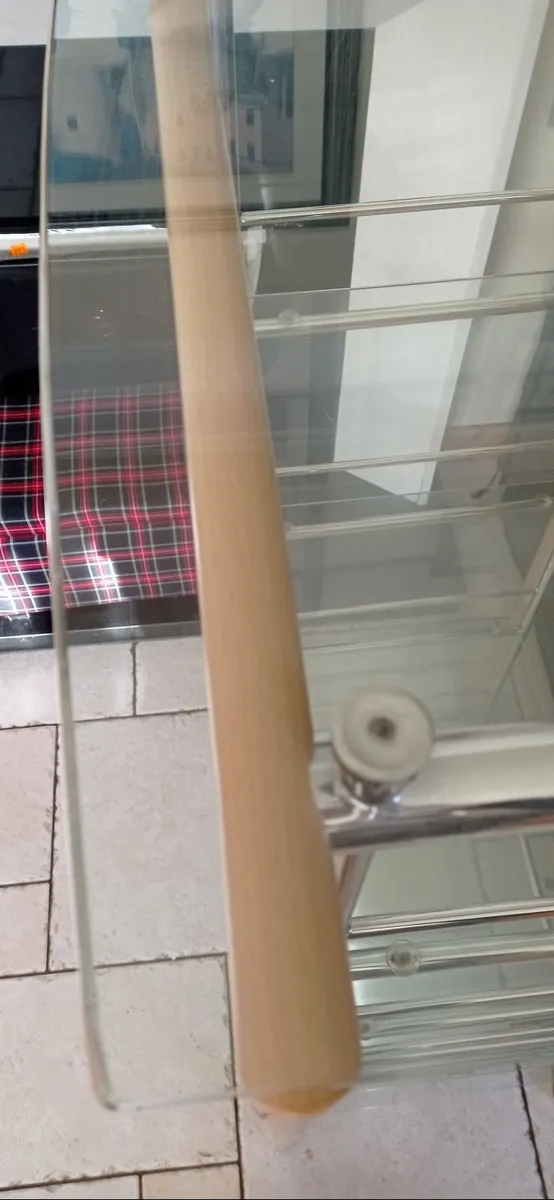 Glass Pine and Chrome Shelf 1450 x 680 x 530mm - Image 2