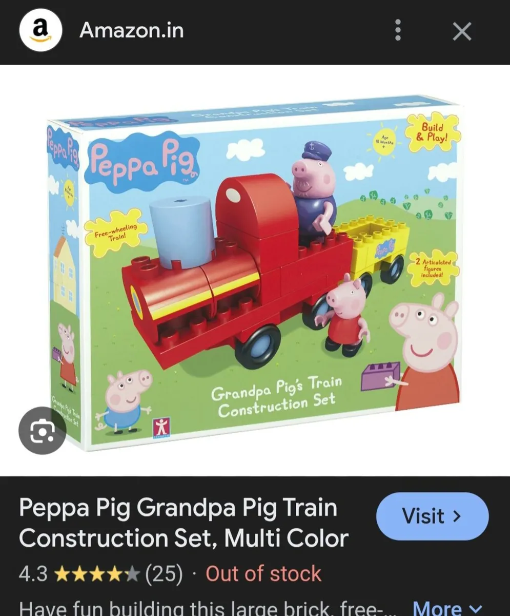 Peppa pig construction set with grandpa and peppa - Image 1