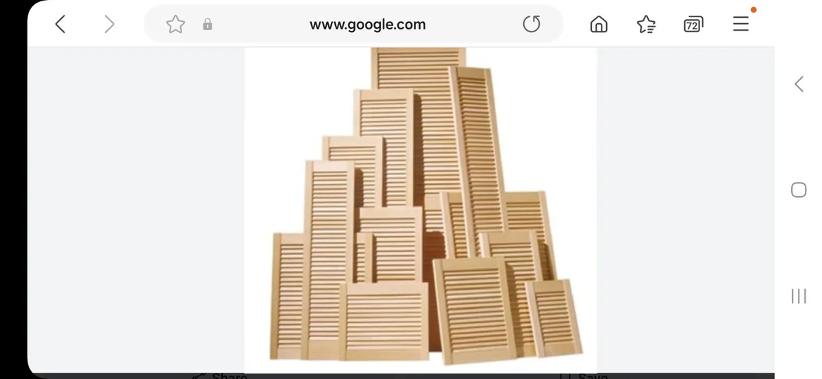 Solid Pine Louvre Doors - Image 1