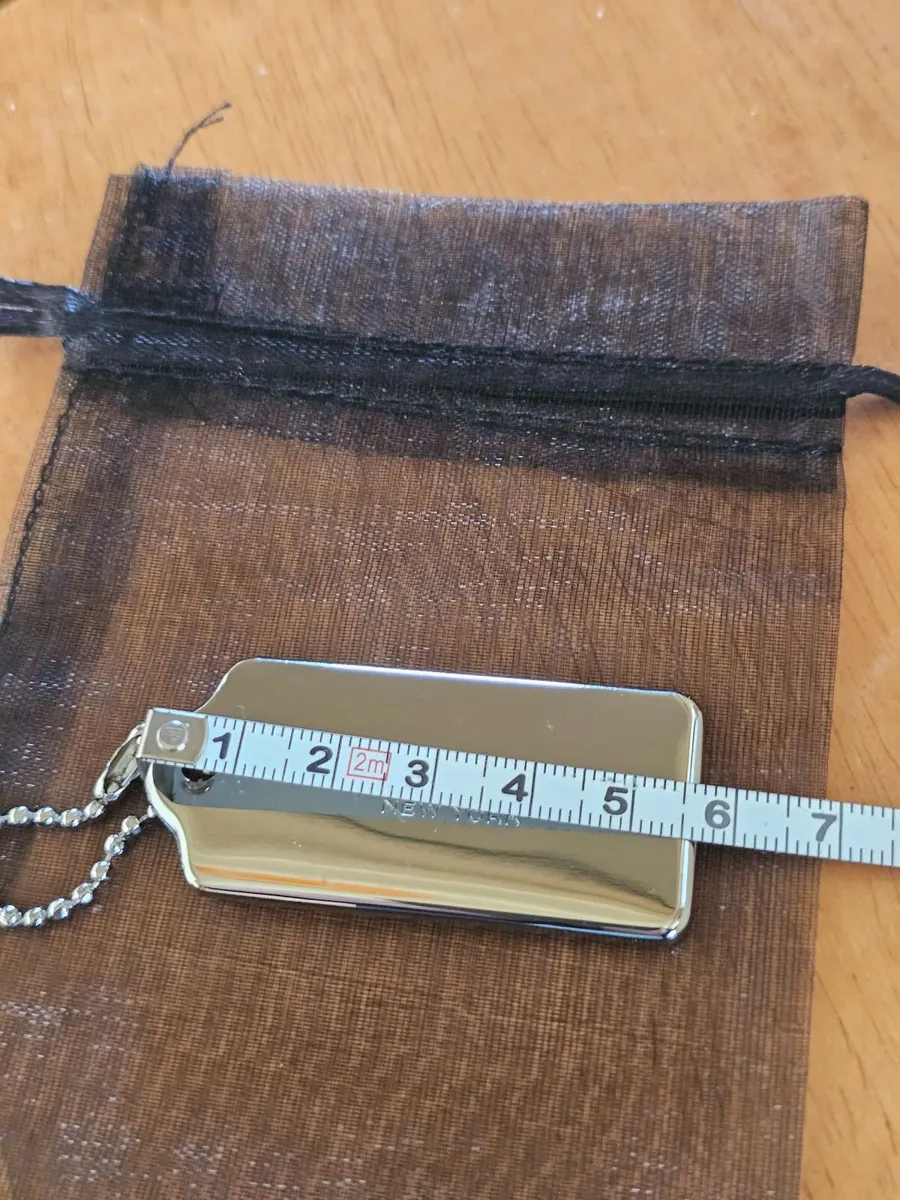 Coach Silver Metal Bag Tag / Authentic / NEW - Image 1