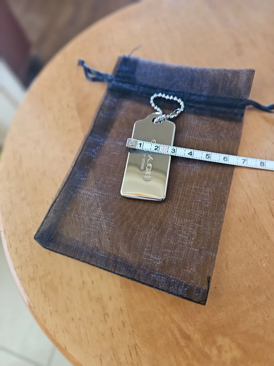 Coach Silver Metal Bag Tag / Authentic / NEW - Image 2