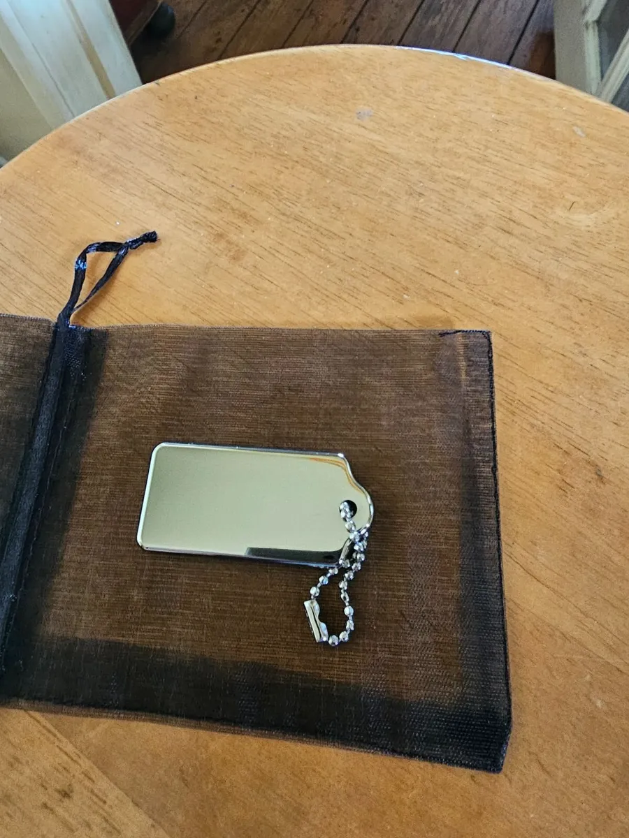 Coach Silver Metal Bag Tag / Authentic / NEW - Image 3