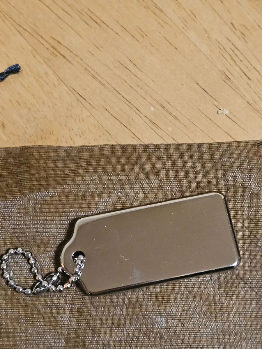 Coach Silver Metal Bag Tag / Authentic / NEW - Image 4