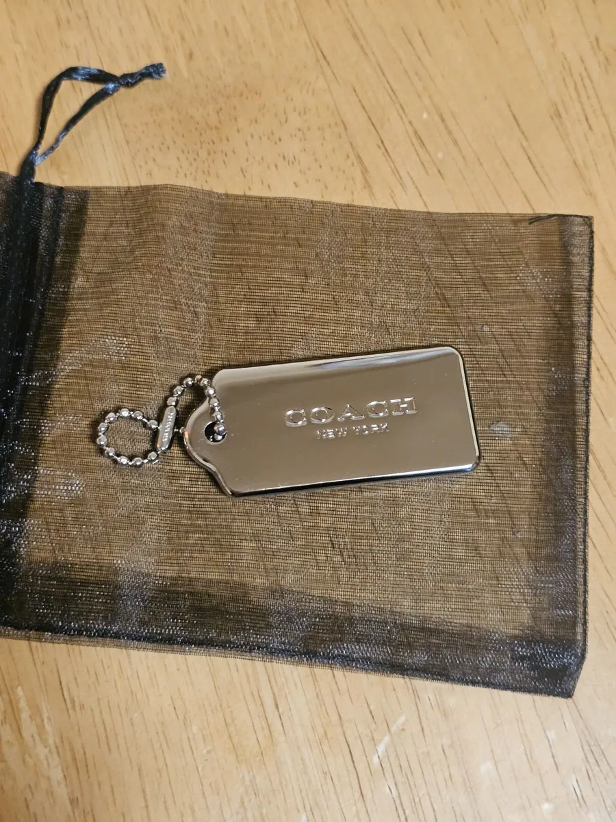 Coach Silver Metal Bag Tag / Authentic / NEW - Image 1