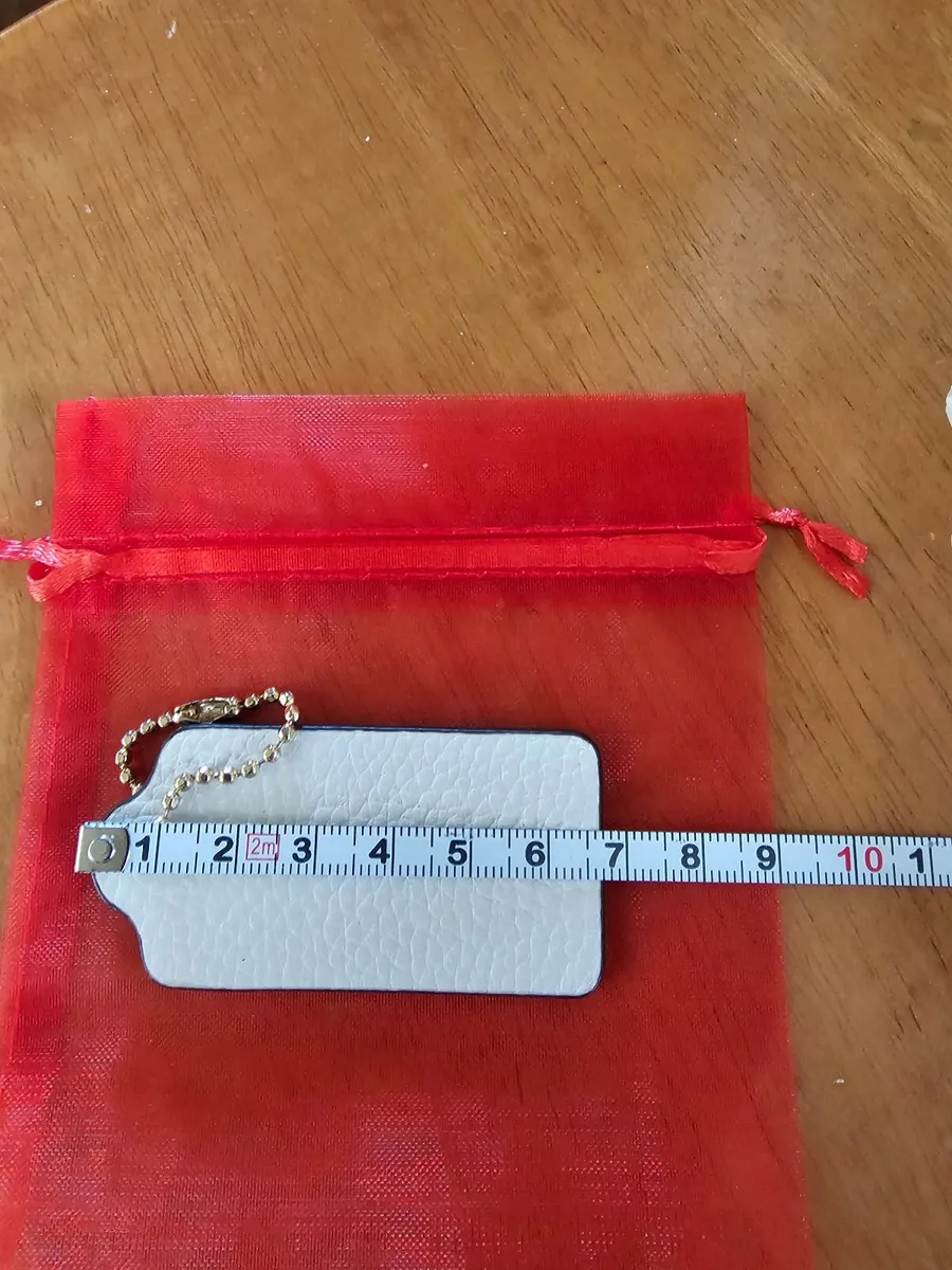 Coach Cream Leather Bag Tag / Authentic / NEW - Image 2