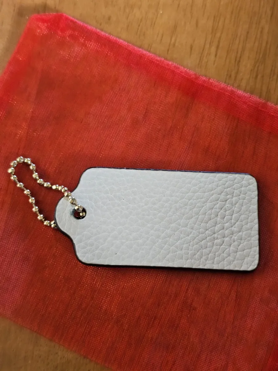 Coach Cream Leather Bag Tag / Authentic / NEW - Image 3