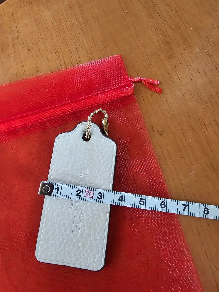 Coach Cream Leather Bag Tag / Authentic / NEW - Image 4