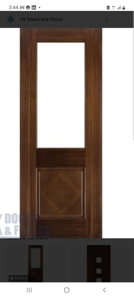 Deanta Walnut Hp11g Unglazed door