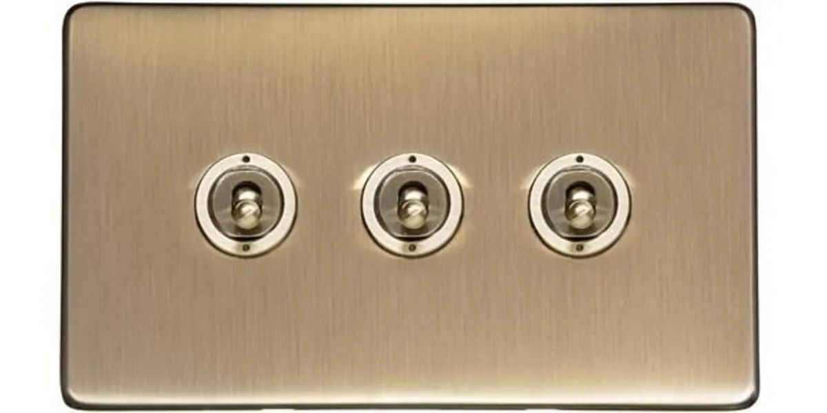 Heritage Brass Antique Style Electrical Switches - Image 2