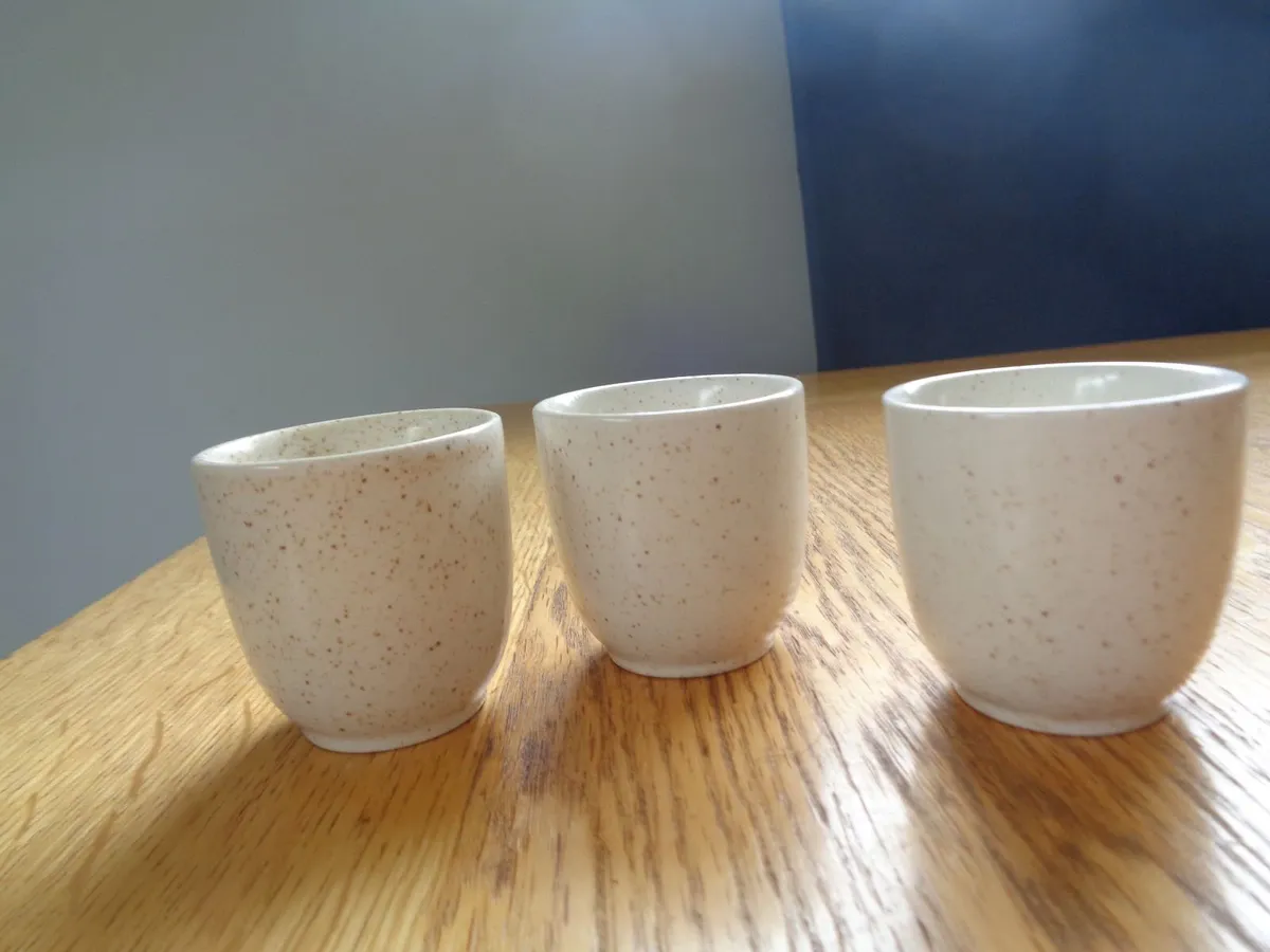 Vintage Pottery Egg Cups x 3 for Sale - Image 1