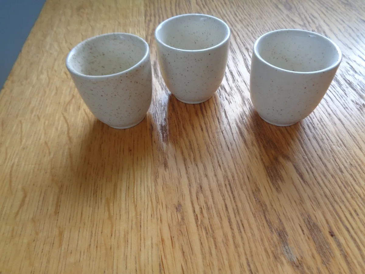 Vintage Pottery Egg Cups x 3 for Sale - Image 4