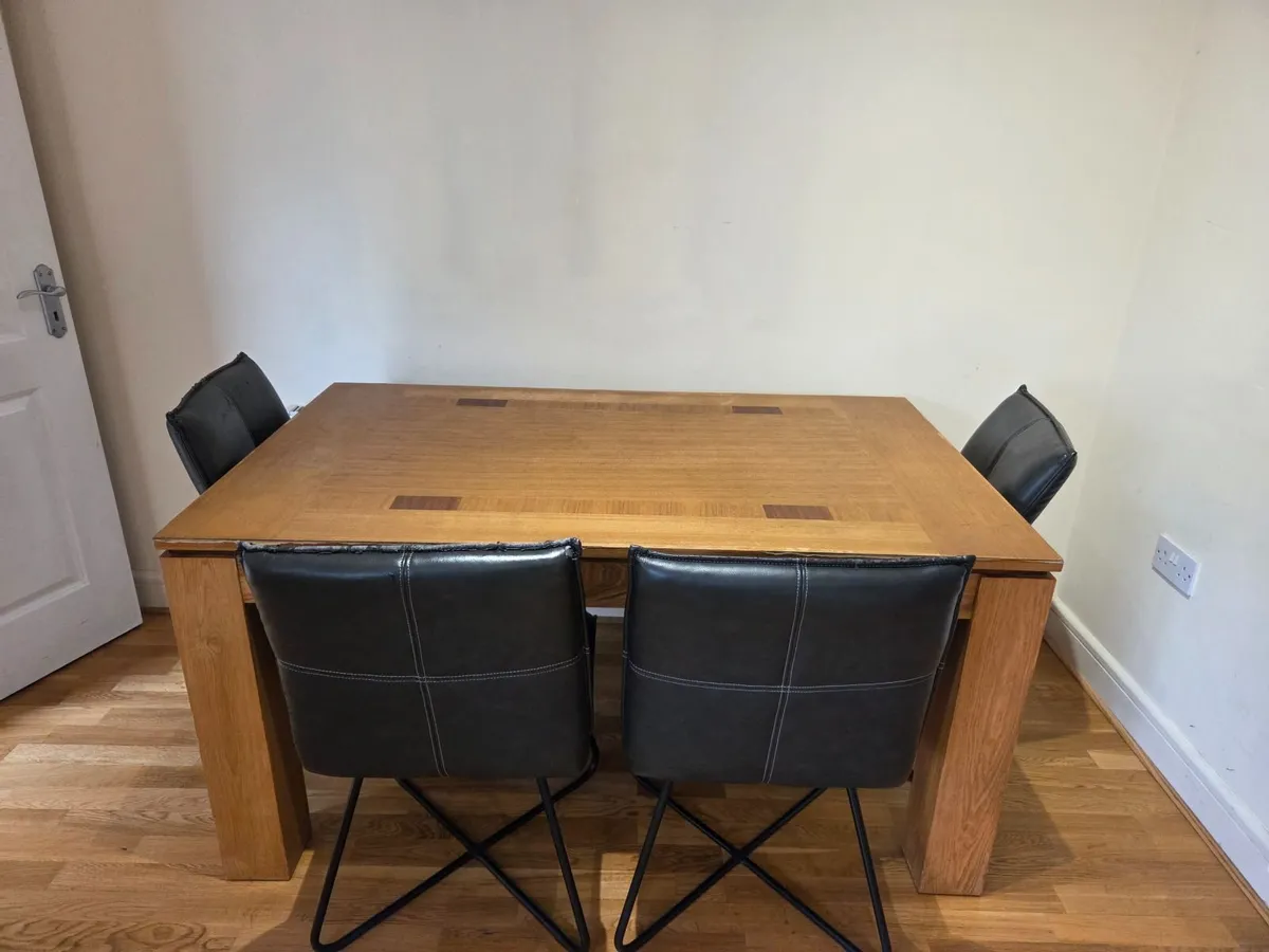 FREE - Dining table and 4 suede effect chairs - Image 2