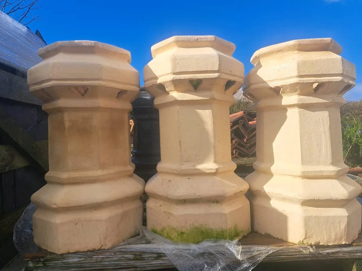 3 Octagon Chimney Pots. UNUSED STOCK CLEARANCE