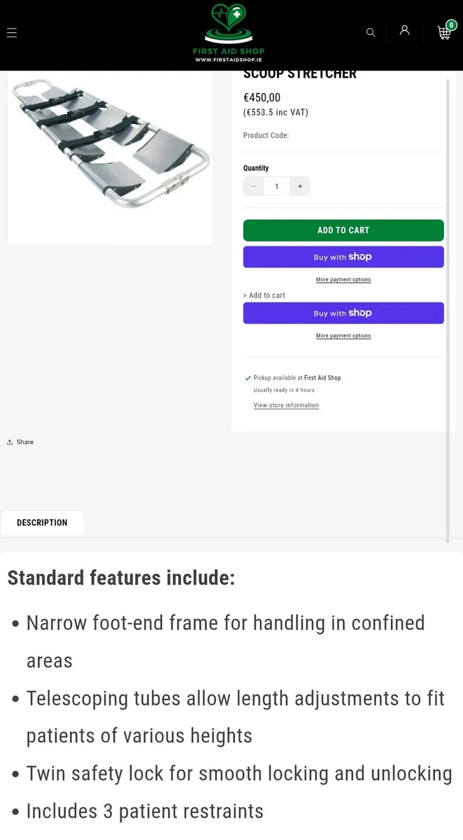 Scoop Stretcher for Sale - Image 4