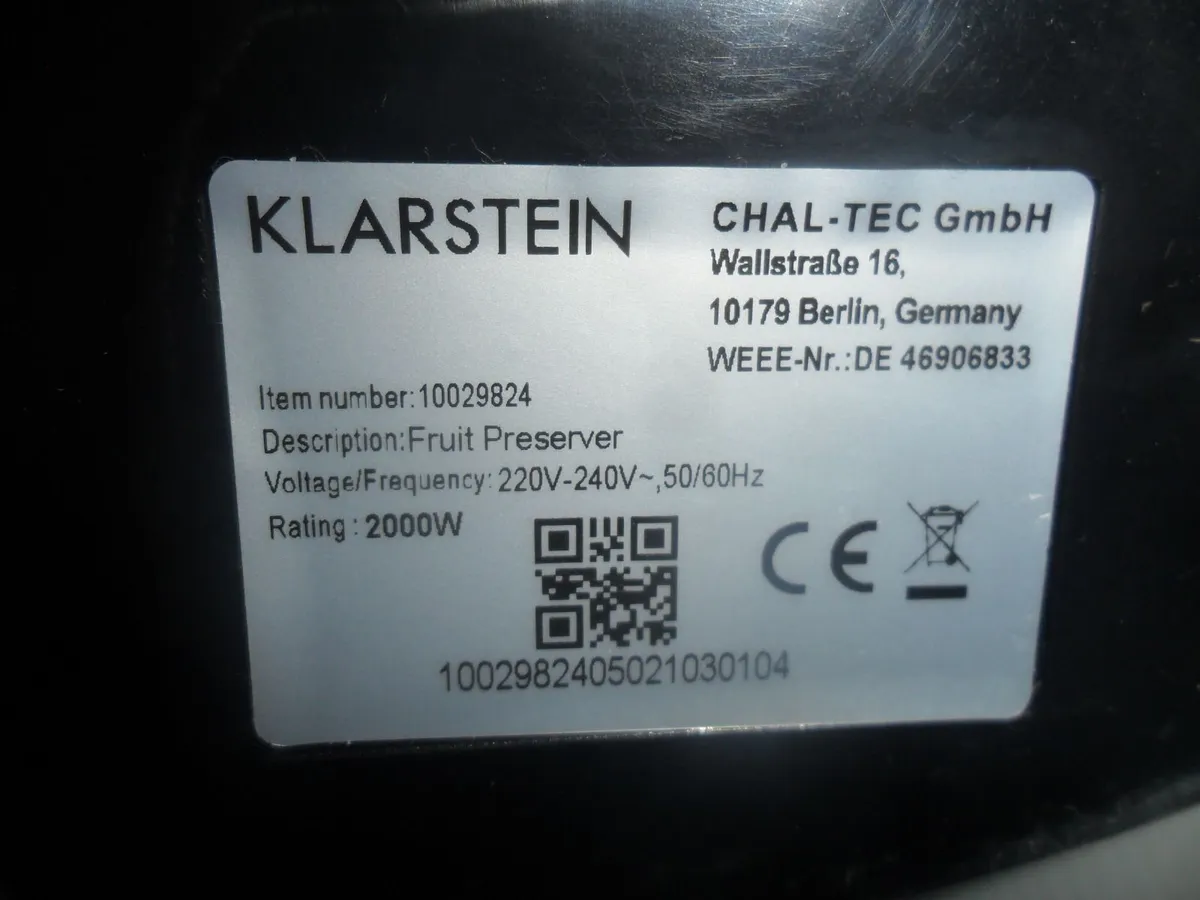 Klarstein Electric Fruit Preserver Boiler 27L - Image 2