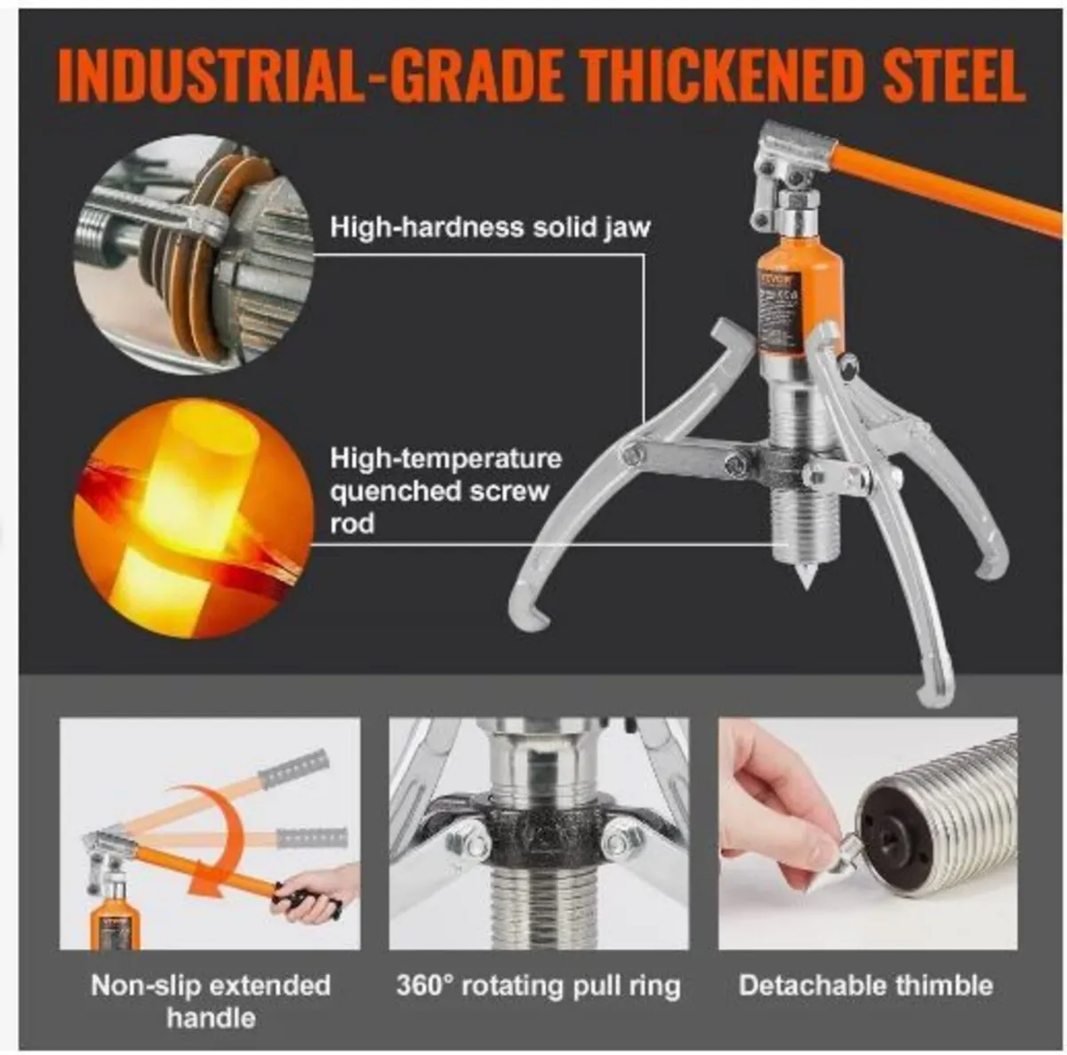 Hydraulic Gear Puller, 15 Ton Max Capacity - Image 2