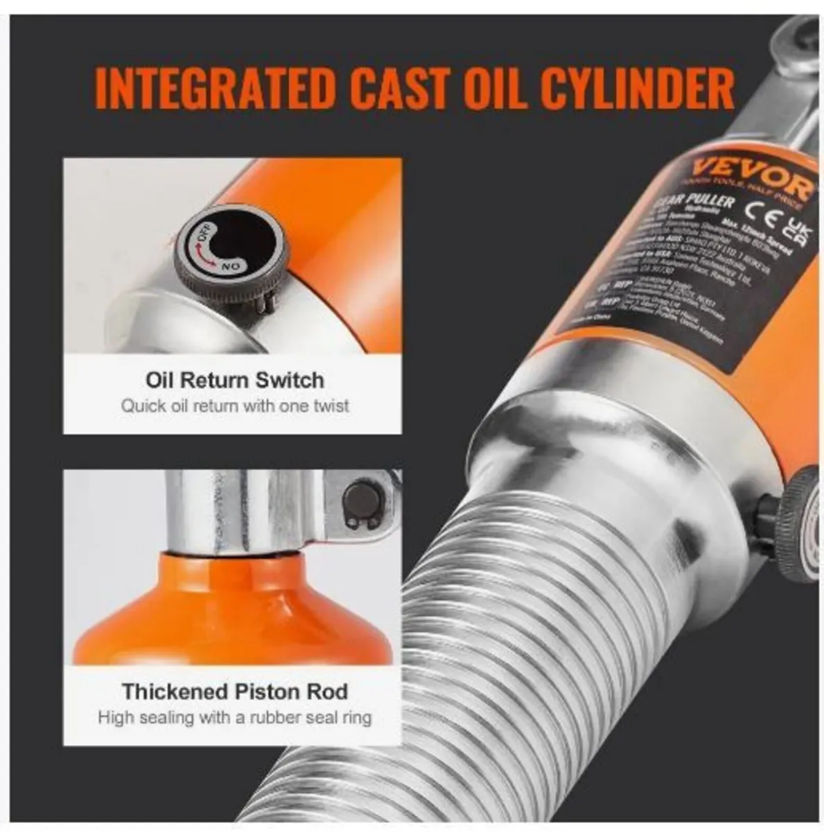 Hydraulic Gear Puller, 15 Ton Max Capacity - Image 4