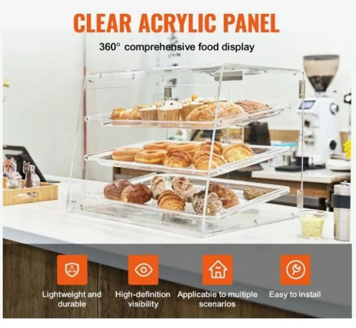 Pastry Display Case, 3-Tier Commercial - Image 2