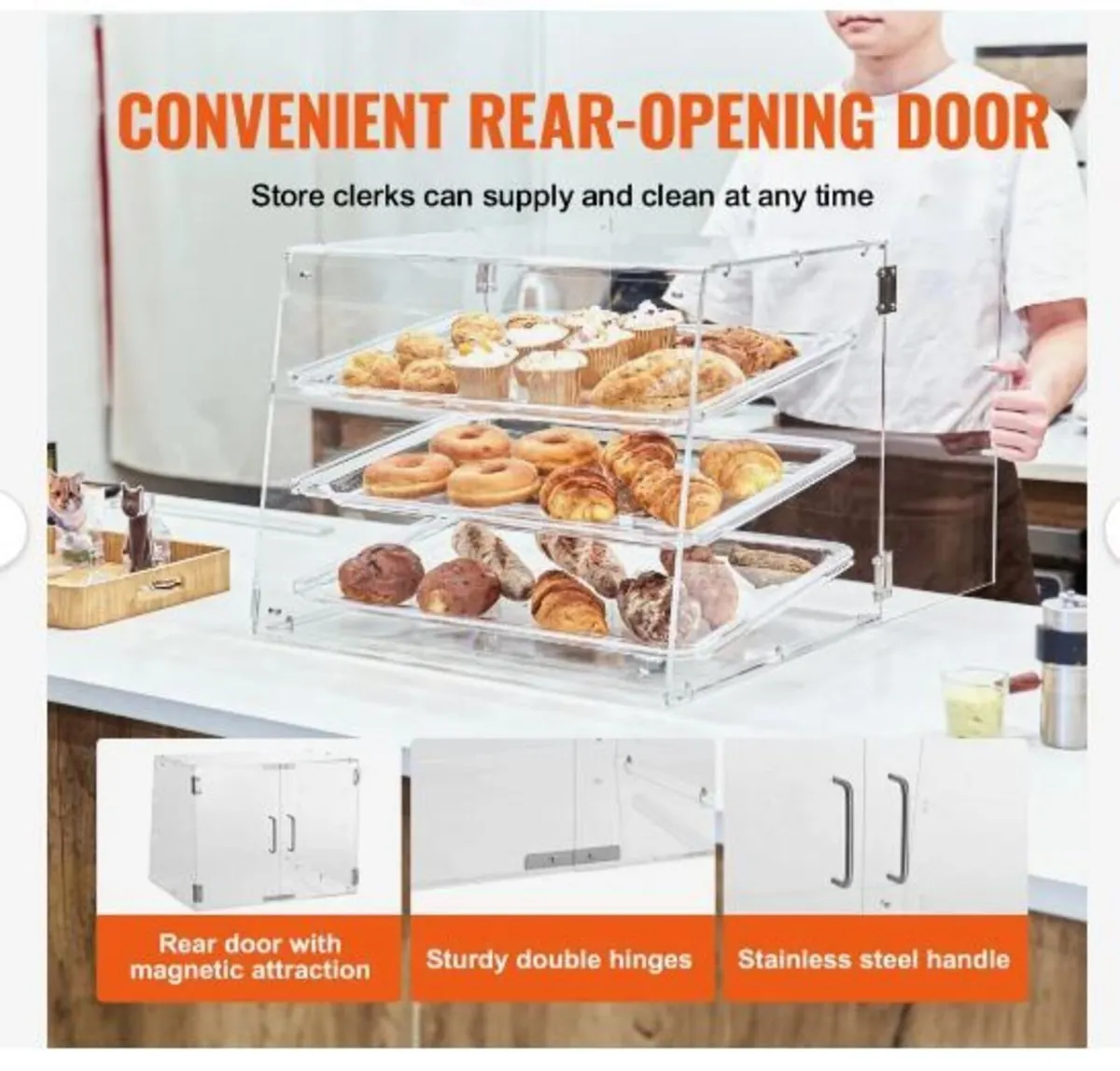 Pastry Display Case, 3-Tier Commercial - Image 4