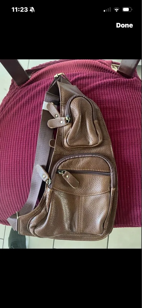 Leather Saddle/ Shoulder Bag - Image 1