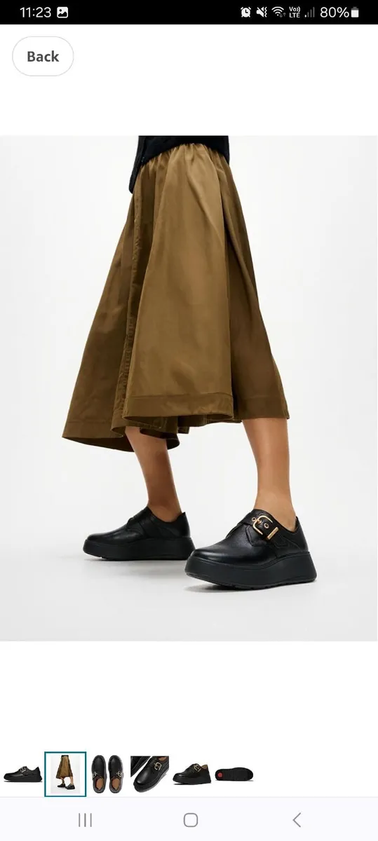 Fitflops F-Mode Black Leather Ladies Shoes- new - Image 4