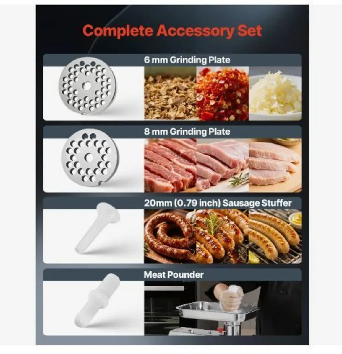 Commercial Electric Meat Grinder, 3.2 kg/min Capac - Image 4