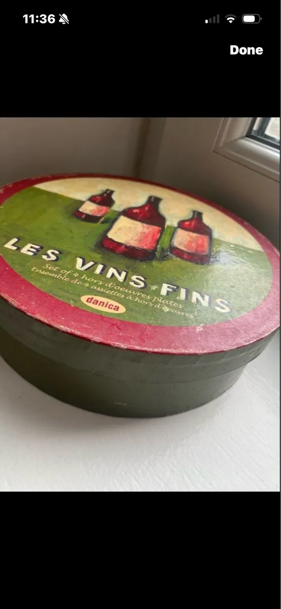 Cocktail plates Set- Les Vin Fins - Image 3