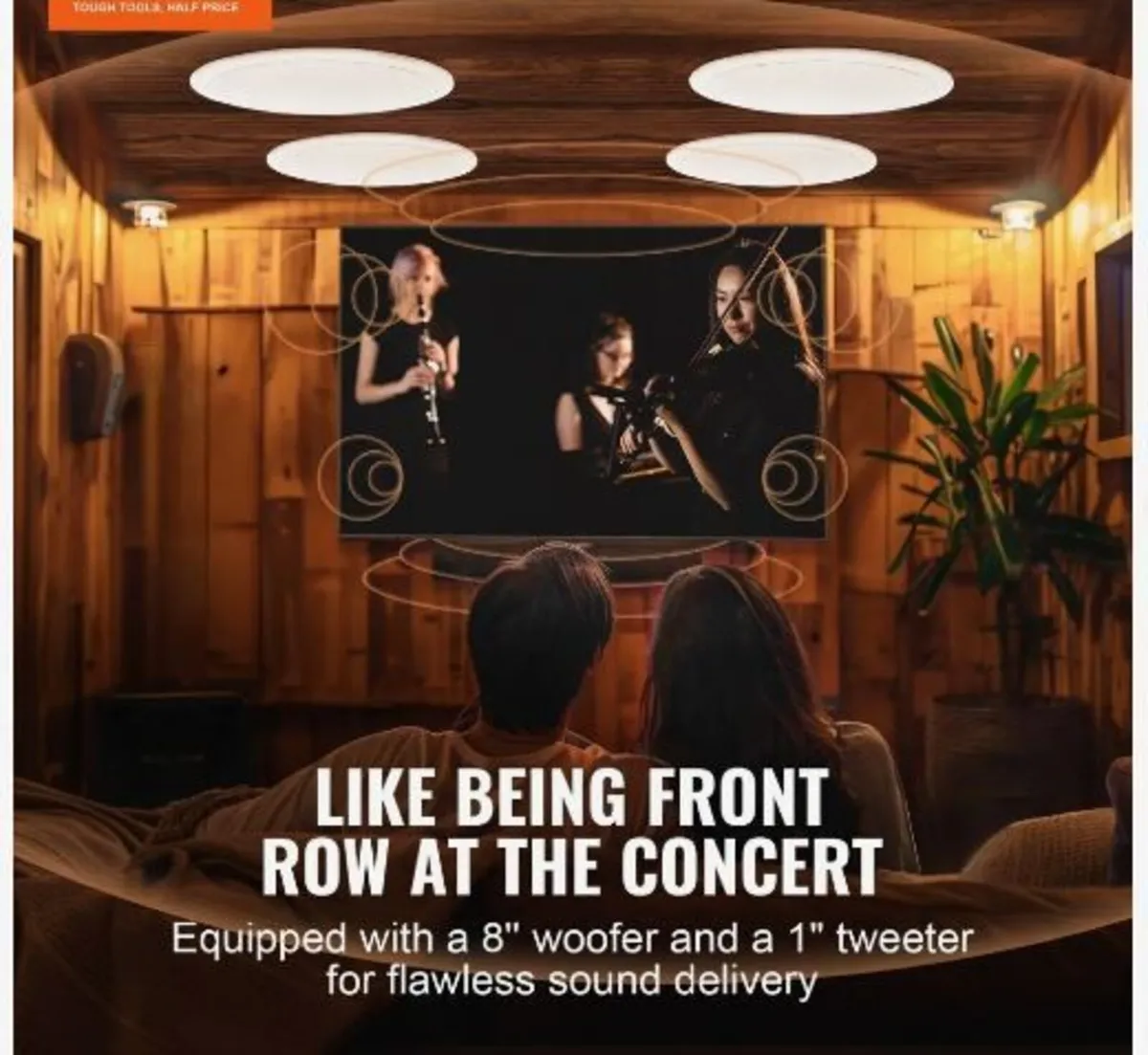 4PCs 8 in/20.3 cm Ceiling Speakers 100W - Image 2