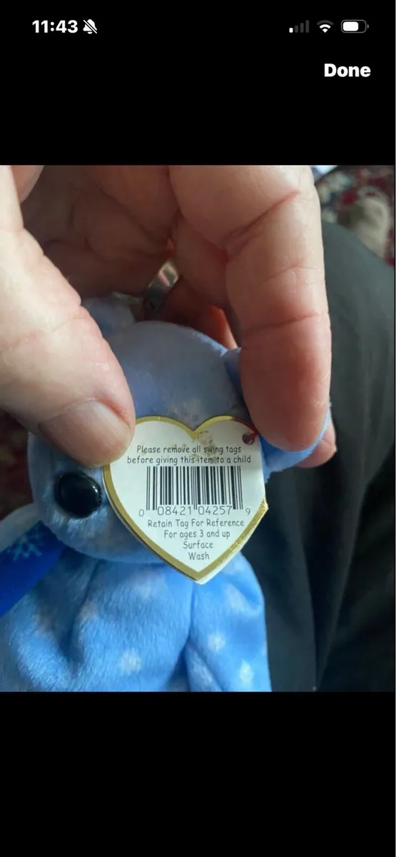 Rare & Retired Beanie Baby With Errors- Holiday - Image 4