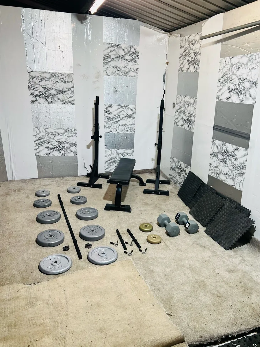 RACK STANDS BENCH WEIGHTS BARBELL DUMBBELLS MATS - Image 1