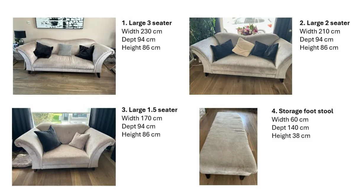 4 piece Sofa set - Image 1