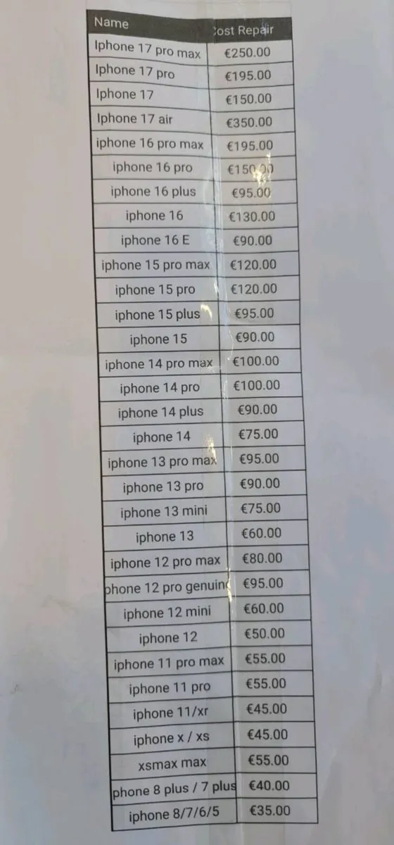 SAMSUNG SCREEN REPAIR - Image 1