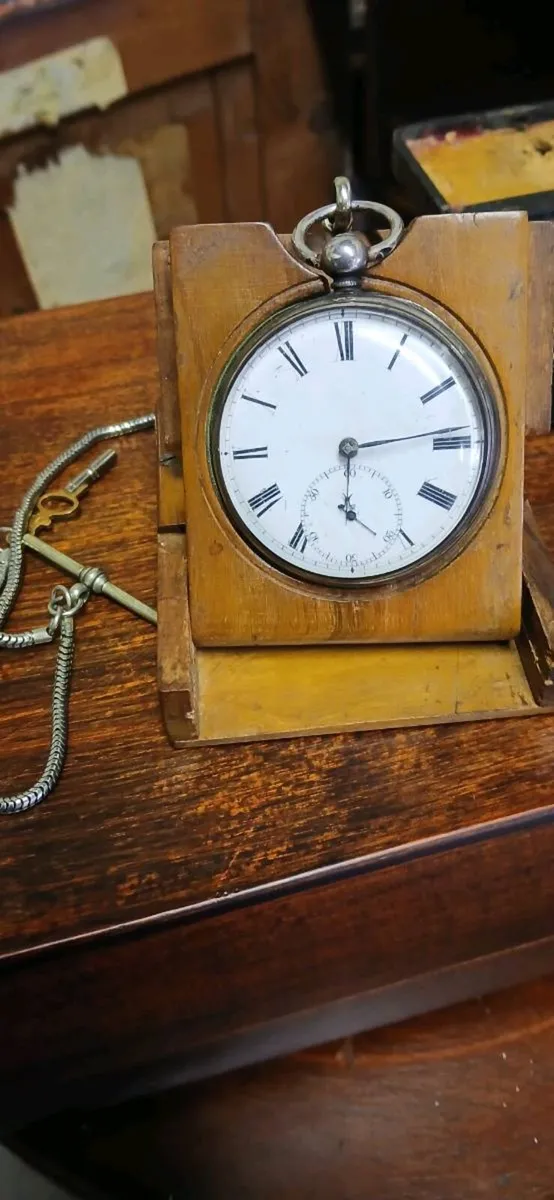 Sterling silver pocket watch - Image 3