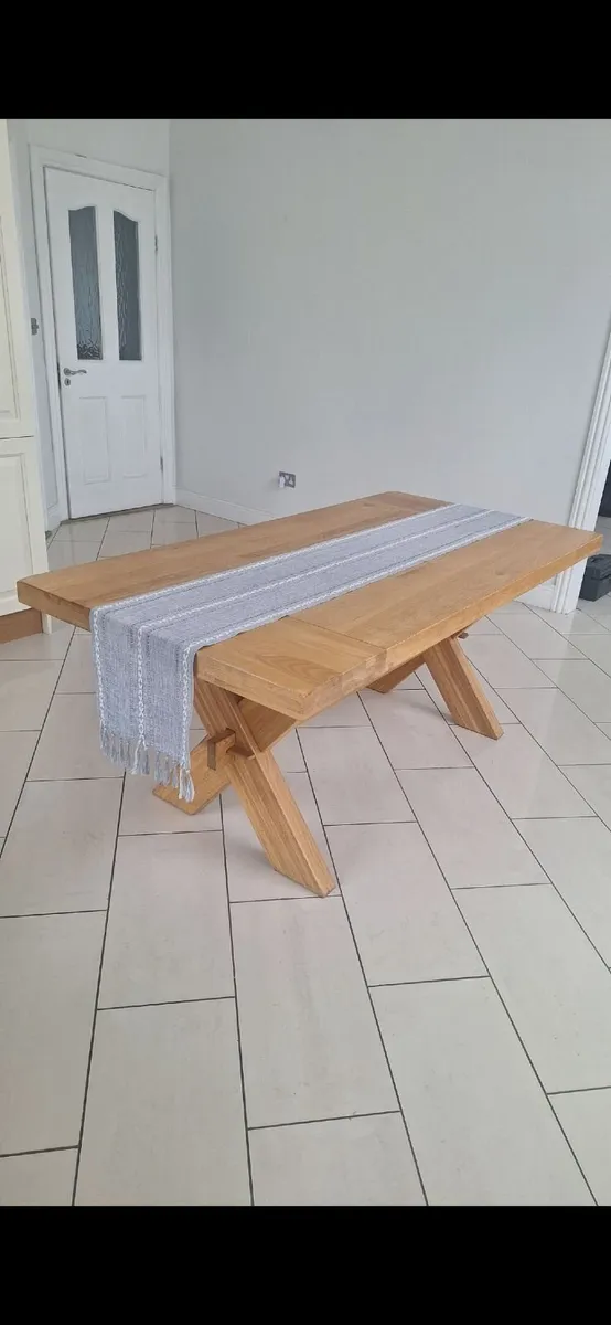 Solid Oak Kitchen Table - Image 2
